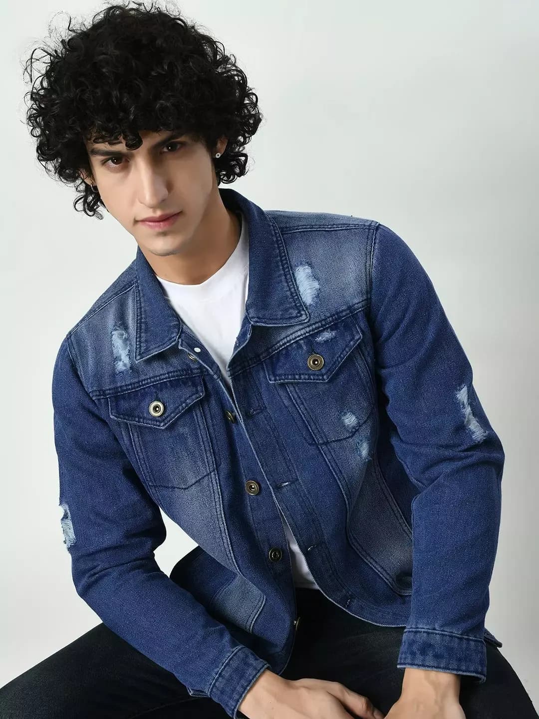 Distressed Denim Jacket