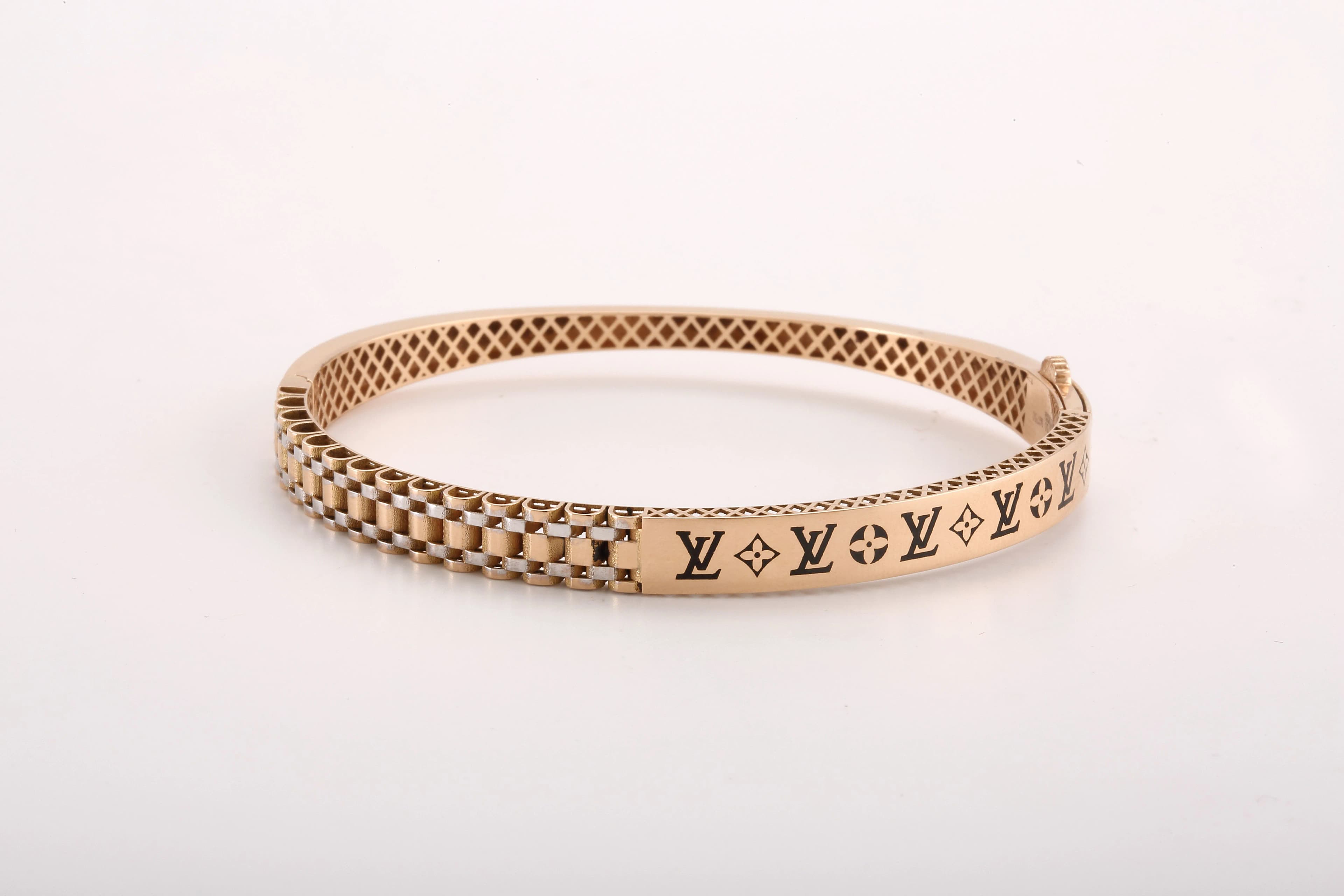 Monogram Chain Link Bangle